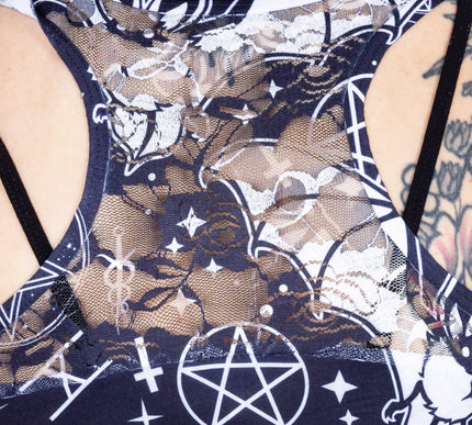 Heartless Conjure Lace Panel Vest