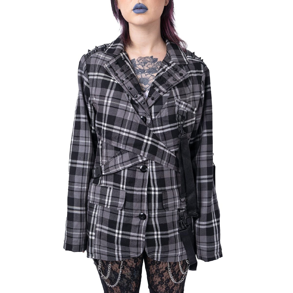 Chemical Black Cordelia Jacket | Grey Check