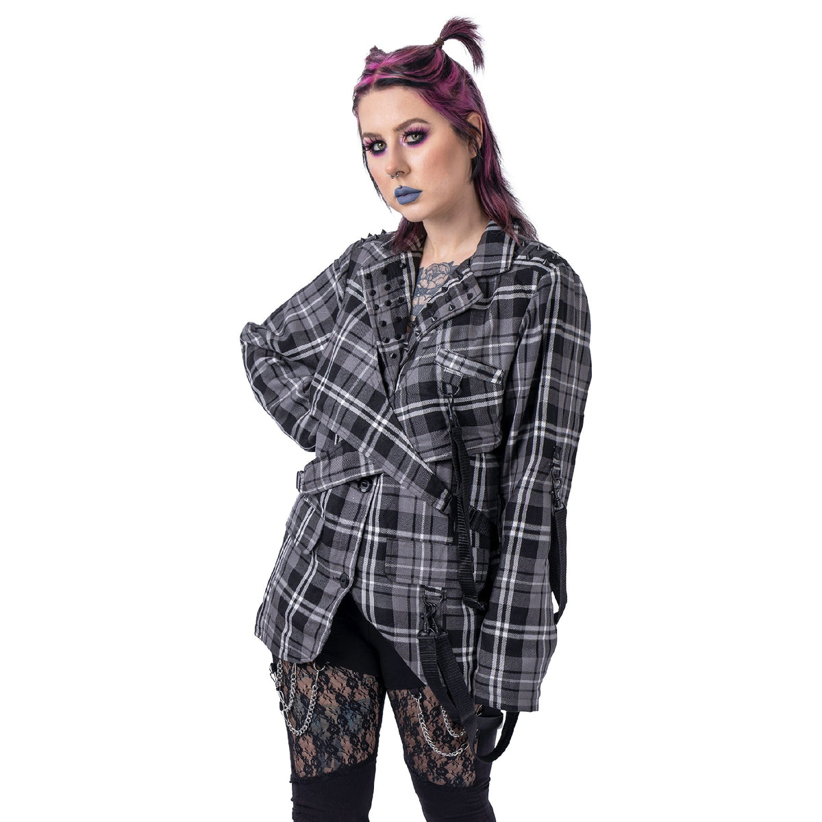 Chemical Black Cordelia Jacket | Grey Check