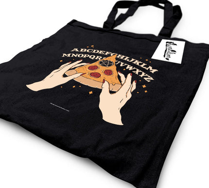 Thiago Correa Ouija Pizza Tote Bag | Black