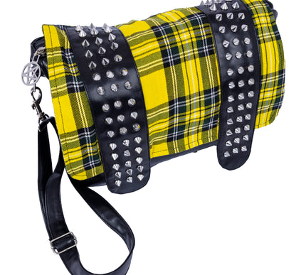 Chemical Black Damara Bag | Yellow Tartan