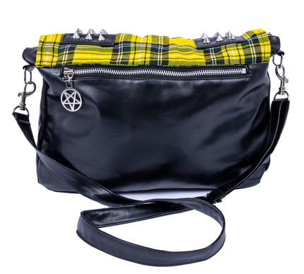 Chemical Black Damara Bag | Yellow Tartan