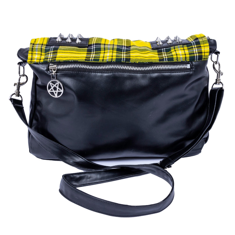 Chemical Black Damara Bag | Yellow Tartan