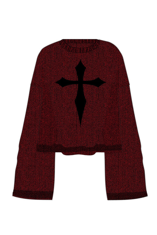 Killstar Dead Romantic sweater | Red / Black