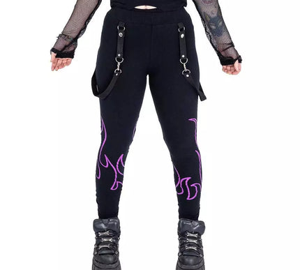 Heartless depths Of Hell Leggings | Black / Purple