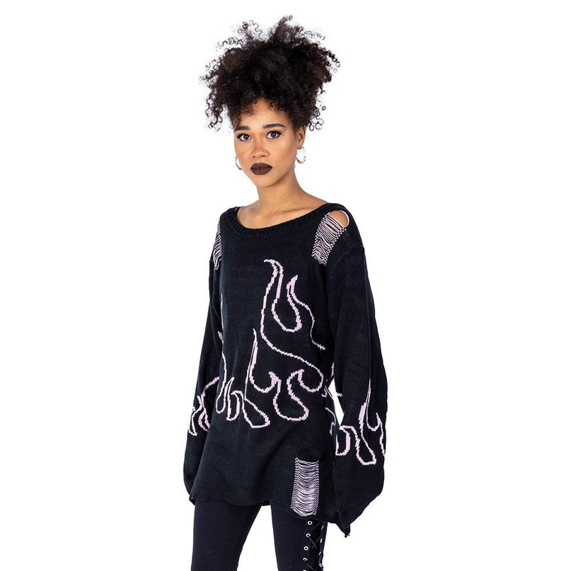 Heartless Depths Of Hell Jumper | Pink / Black