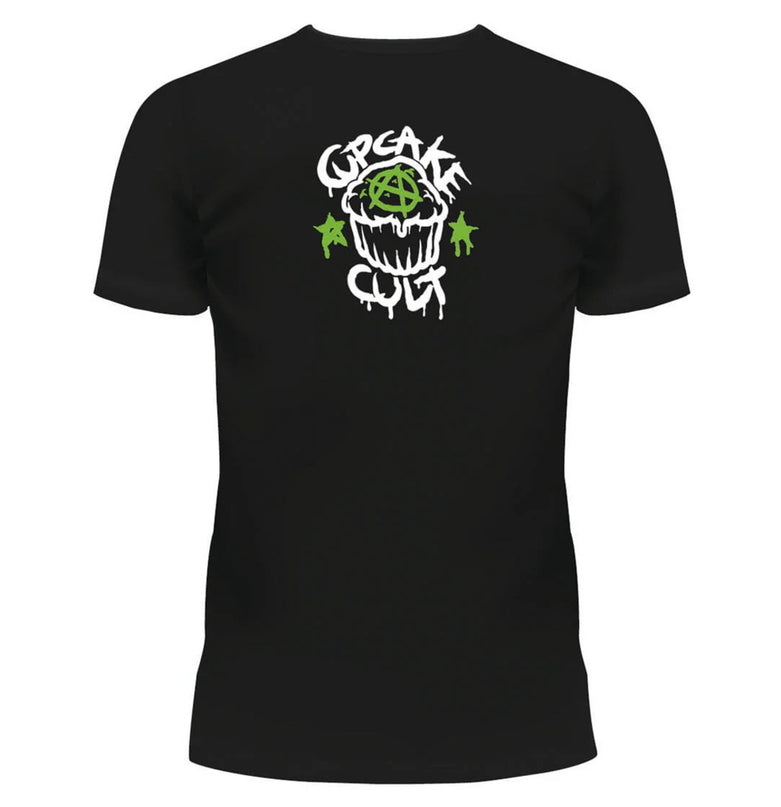 Cupcake Cult Dino Hug Me T-Shirt | Black / Green