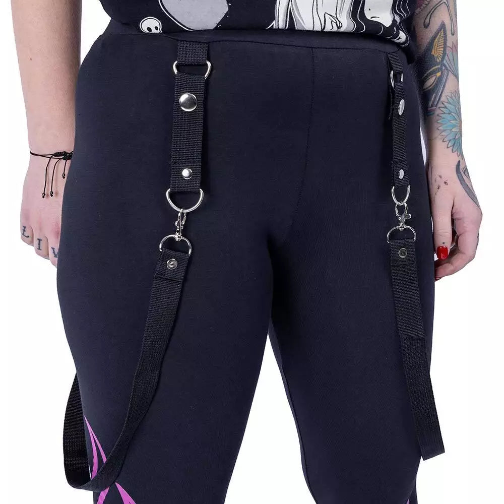 Heartless depths Of Hell Leggings | Black / Purple