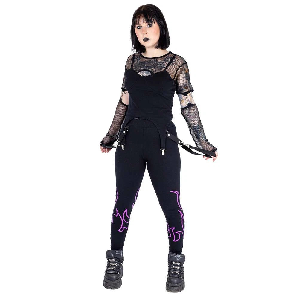 Heartless depths Of Hell Leggings | Black / Purple