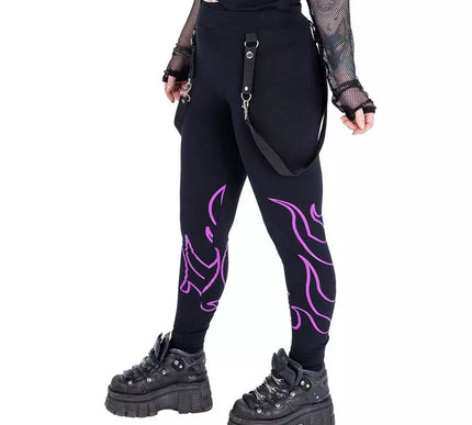 Heartless depths Of Hell Leggings | Black / Purple