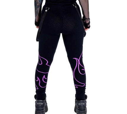 Heartless depths Of Hell Leggings | Black / Purple