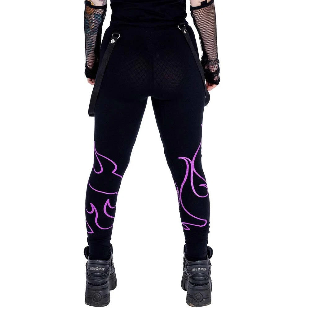 Heartless depths Of Hell Leggings | Black / Purple