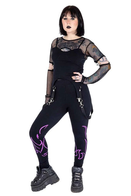 Heartless depths Of Hell Leggings | Black / Purple