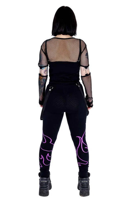 Heartless depths Of Hell Leggings | Black / Purple