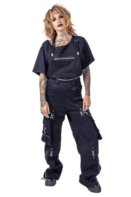 Heartless Dorcas Unisex Dungarees | Black