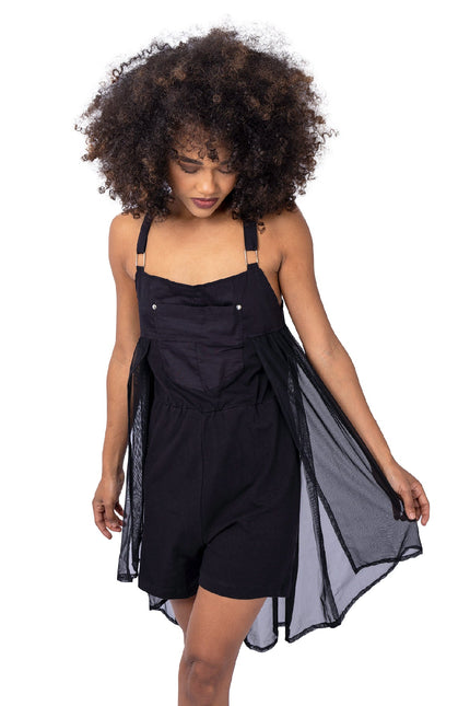 Chemical Black Dysania Playsuit | Black