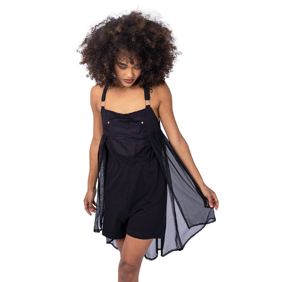 Chemical Black Dysania Playsuit | Black