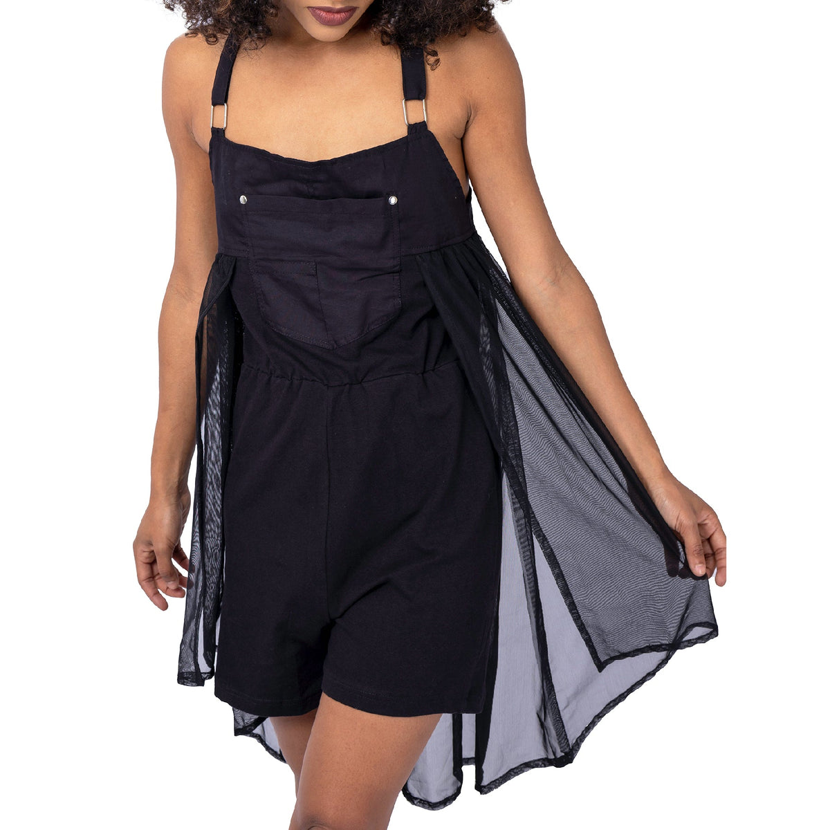 Chemical Black Dysania Playsuit | Black