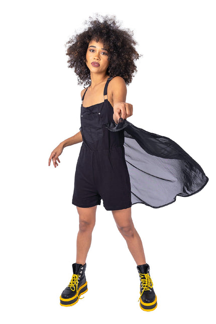 Chemical Black Dysania Playsuit | Black