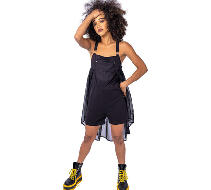 Chemical Black Dysania Playsuit | Black