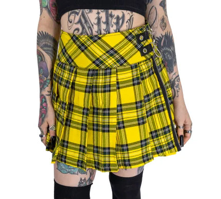 Heartless Effemy Skirt | Yellow Check