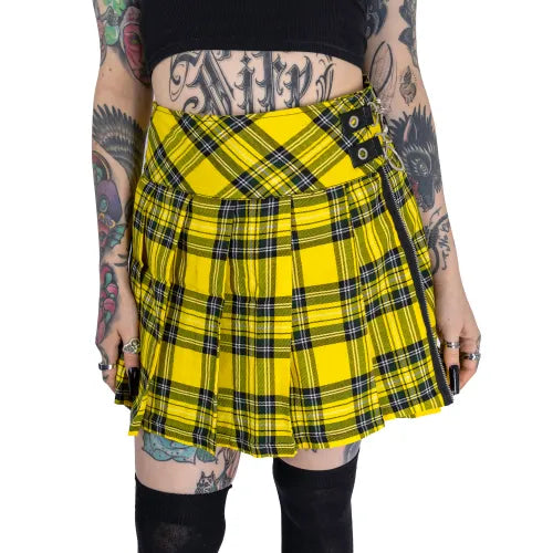 Heartless Effemy Skirt | Yellow Check