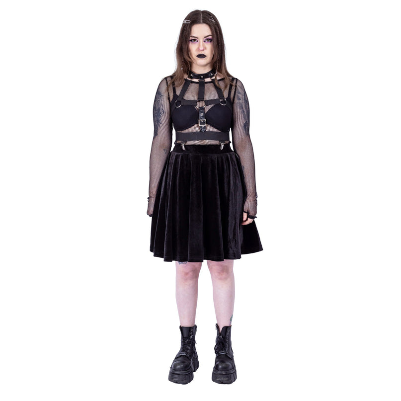 Heartless Elrene Skirt | Black Velvet