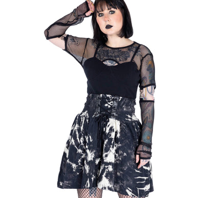 Vixxsin Etain Shorts | Black / White Tie Dye