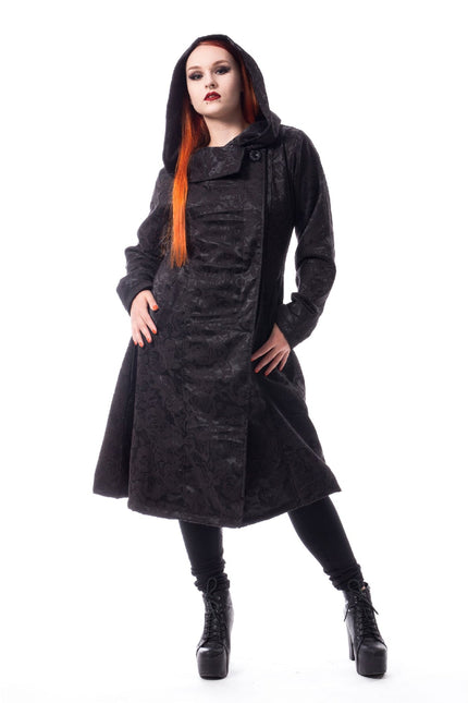 Poizen Industries Eternal Rose Coat | Black