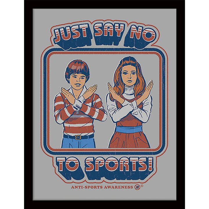 Steven Rhodes Just Say No To Sport Framed Print