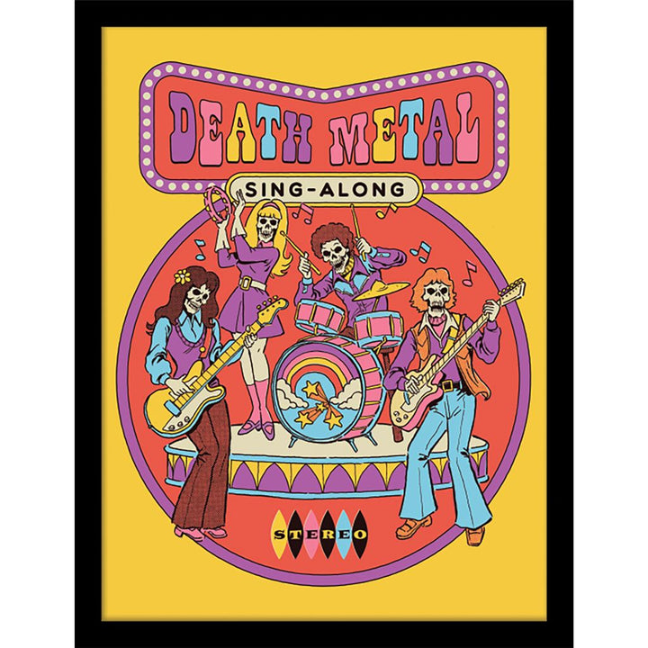 Steven Rhodes Death Metal Sing Along Framed Print