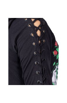 Vixxsin Garden Skull Hood | Black