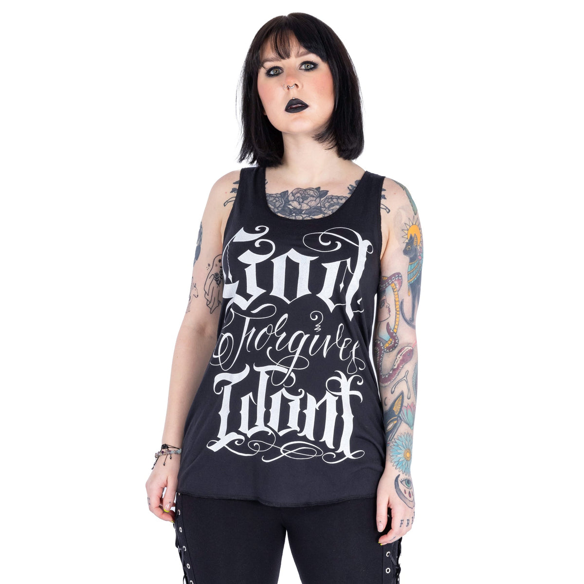 Vixxsin God Forgives Vest Top | Black