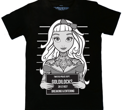 Twisted T-Shirt | Goldilocks Mugshot
