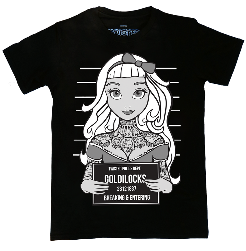 Twisted T-Shirt | Goldilocks Mugshot