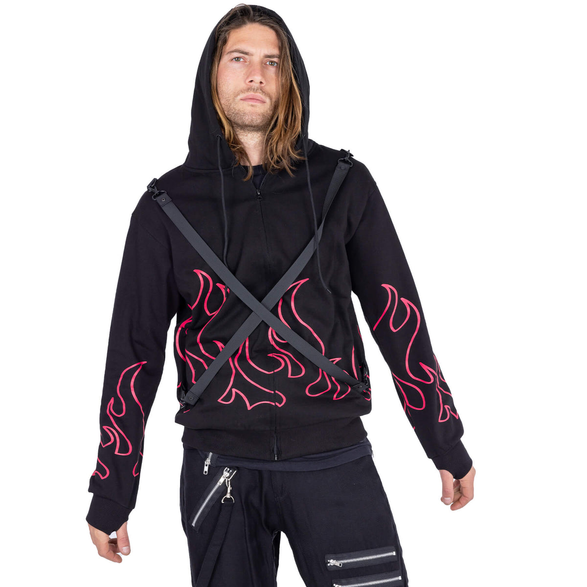 Heartless Hellfire Zip Hood | Black/ Red