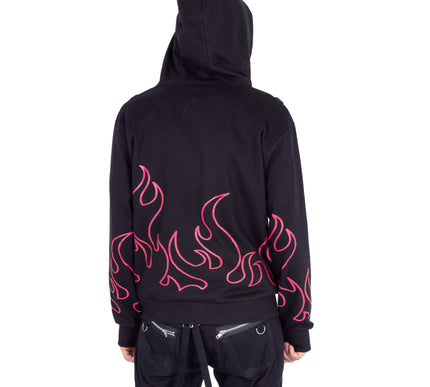 Heartless Hellfire Zip Hood | Black/ Red