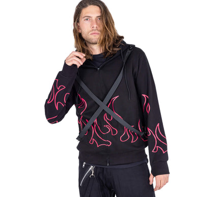 Heartless Hellfire Zip Hood | Black/ Red