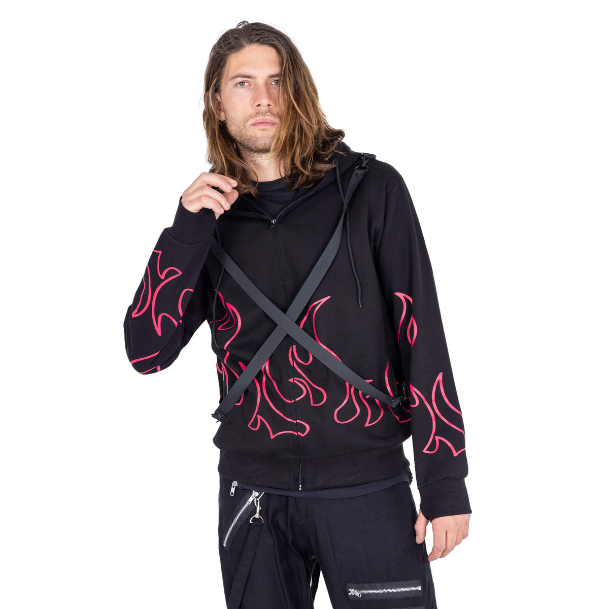 Heartless Hellfire Zip Hood | Black/ Red