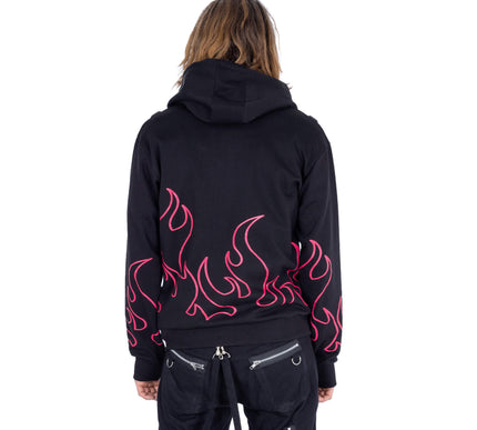 Heartless Hellfire Zip Hood | Black/ Red