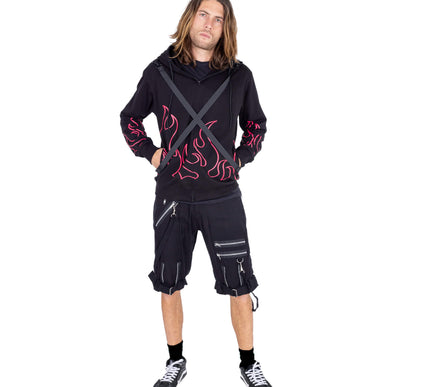 Heartless Hellfire Zip Hood | Black/ Red