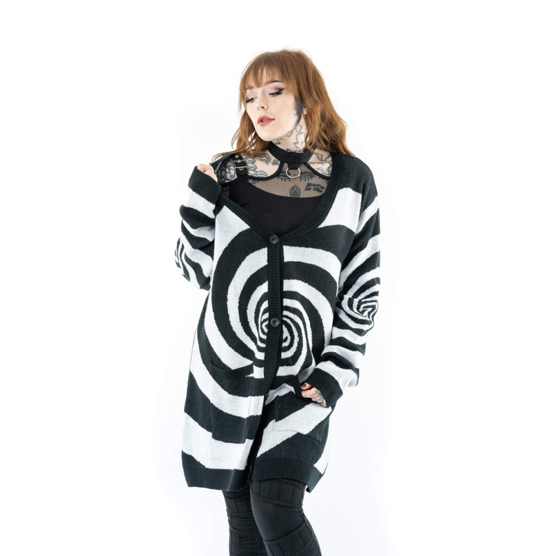 Vixxsin Hypno Cardigan | Black / White