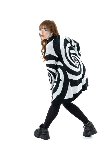 Vixxsin Hypno Cardigan | Black / White
