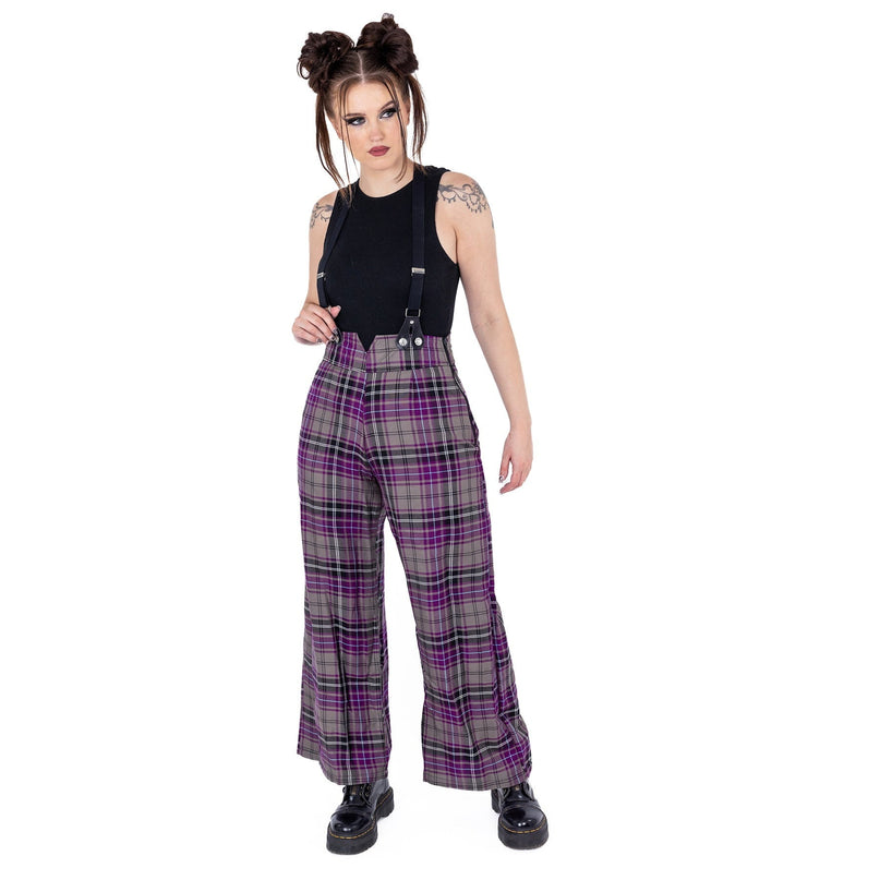 Rockabella Imelda Pants | Purple / Grey Check