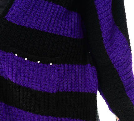 Heartless In A Daze Cardigan | Purple / Black