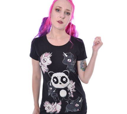 Killer Panda Killer Unicorns T-Shirt | Black