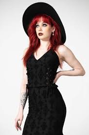 Killstar Aria Flocked Halter Top
