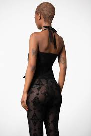Killstar Aria Flocked Halter Top