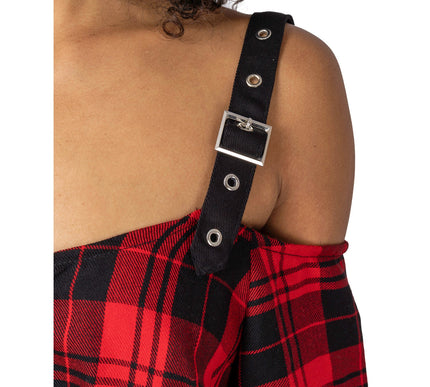 Vixxsin Labyrinth Dress | Red Check