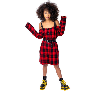 Vixxsin Labyrinth Dress | Red Check